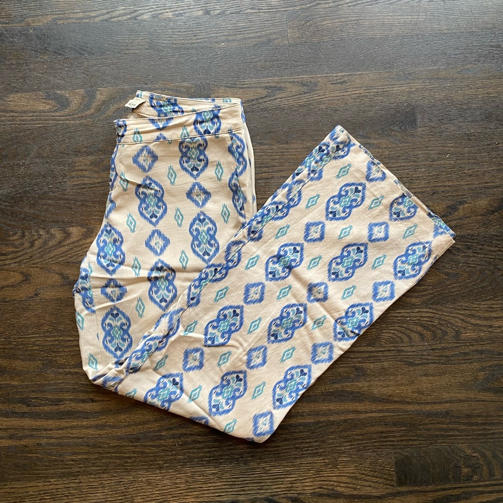Ecru Patterned Linen Pant - image 2